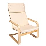 Ikea, Pello Schwingstuhl Chaise Longue, Polsterung ,Birke und Stahl, Skin