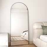CASSILANDO Ganzkörperspiegel, 165X60cm gewölbter Spiegel, Bodenspiegel mit Ständer, hängend oder...