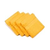 Gözze - New York Seiftuch, 4er Set, Weich und saugfähig, 100% Baumwolle, 30 x 30 cm - Gelb