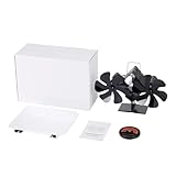 12 Flügel Wärmebetriebener Ofenventilator Doppelkopf-Holzscheitständer Kaminventilator Leiser...