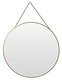 Meinposten Spiegel rund Wandspiegel Schminkspiegel runder Dekospiegel Metall Gold Ø 30 cm
