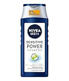 NIVEA MEN Sensitive Power Shampoo, beruhigendes Männer Shampoo mit Hanfsamen-Extrakt für die...