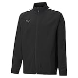 PUMA Unisex Kinder Teamliga Sideline Jkt Jr Sweater, Puma Black-Puma White, 152