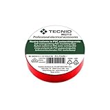 PVC-Isolierband, Dicke 0,13 mm, 15 mm x 10 m. Rot