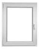 ALUCON Fenster 800x900 mm – Kunststofffenster 80x90 cm – Flügelfenster Innen Weiß/Außen Weiß...