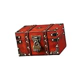 Pocoiau Handgefertigte Holz-Organizer-Box, Vintage-Wohndekor, Aufbewahrungslösung, warmer roter...