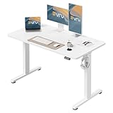 VFU Höhenverstellbarer Schreibtisch 120 x 60 cm, Schreibtisch Höhenverstellbar Elektrisch mit...