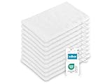 ZOLLNER 10er Set Waschhandschuhe in 16x21 cm - saugstarke und Flauschige Waschlappen aus Baumwolle -...