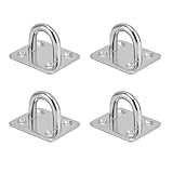 YUGUOLAN 4 Stück Augplatte Edelstahl, Augplatte Mit öse, Zurrösen Edelstahl, Wandöse, Für...