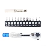 Cushteg 72 Zähne für Mini-Ratschenschlüssel mit magnetischem Bithalter und 12 Schraub-Bits für...