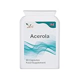 VED Bio-Acerola-Kirsche, sprühgetrocknetes Acerola-Kirschsaftpulver 850 mg, 90 Kapseln (Vorrat für...