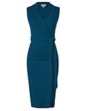 GRACE KARIN Damen Elegant Figurbetontes Etuikleid V-Ausschnitt Business Kleid Midi Casual...