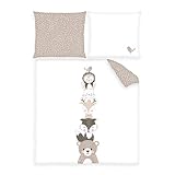 Herding babybest Wiegenbettwäsche, Woodland Crew, Kopfkissenbezug 35 x 40 cm, Bettbezug 80 x 80 cm,...