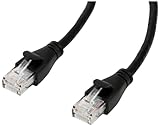 Amazon Basics Ethernet-Netzwerkkabel, RJ45, Cat6, 1.5 m, 1.000Mbit/s, 5er-Pack, schwarz