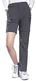 Hiauspor Damen-Zip-Off-Wanderhose-Atmungsaktiv-Trekkinghose Schnell Trockend Abnehmbar Outdoorhose...