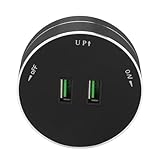 Oumefar Kabelloser Stromschienen-Adapter, staub- und Wasserdicht, Steckdose mit Zwei...