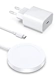 Mag-Safe Ladegerät Wireless Charger für iPhone: Magnet Ladestation Induktive kabellos Ladepad...