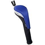Andux Golf Schlägerkopfhüllen für Driver, 460 cc, Langer Hals blau