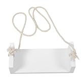 Hohopeti Dekorative Holzschaukel für Neugeborene und Hanfseil Kompakte Babyfotografie Requisite...