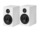 Pro-Ject Speaker Box 5, 2-Wege Regallautsprecher mit audiophiler Bassreflex-Abstimmung, Pianolack...