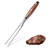 Edelstahl Grillgabel mit Holzgriff, Fleischgabel Groß, Fleischgabel mit Holzgriff, Tranchiergabel...