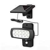 B.K.Licht - Aussenlampe mit Bewegungsmelder, Solarpanel, schwenkbar, Solarlampen für außen,...