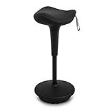 IWMH Ergonomischer Arbeitshocker, Hochverstellbare Stehhilfe, Atmungsaktiver Sitz-Steh-Hocker 360°...
