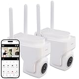 7links Farb-Nachtsicht-Kamera: 2er-Set Pan-Tilt-Outdoorkameras mit 2K-Auflösung, 4 MP,...