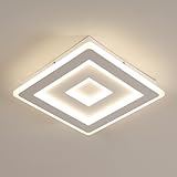 Comely LED Deckenleuchte Quadrat, 28cm 36W Moderne Deckenlampe Quadratisch Weiß LED...
