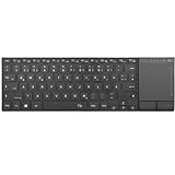 Rii Kabellose Tastatur mit Touchpad, Wireless Keyboard, Deutsche QWERTZ-Layout, Tastatur Kabellos...