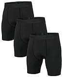 Niksa 3er Pack Herren Kompressionsshorts,Schnelltrocknendes Baselayer Unterhose Tights Kurz...