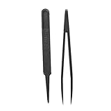 Aboiled 2 * 4.5 lange schwarze Kunststoff antistatische Pinzette