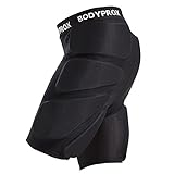 Bodyprox Gepolsterte Schutz-Shorts für Snowboards, Skate und Ski, 3D-Schutz für Hüfte, Po und...