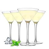 Sendez 4er Set Martinigläser 230ml – Elegante Cocktailgläser aus Klarglas, Höhe ca. 18,2 cm...