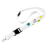 Striefchen® Schlüsselband mit Namen - Farbkleckse - Geschenk zur Einschulung