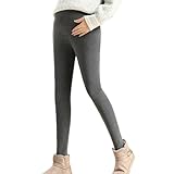NONGYU Mit Fleece gefütterte Umstandsleggings mit elastischer Taille für Bauch und Winterwärme,...