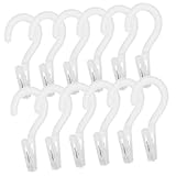ROMISBABA 12 Stück Teiliges Wäschehaken mit Haken Vielseitige Robuste Clips für Kleidung Socken...