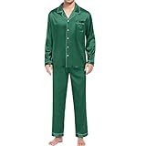 Satin Pyjama Loungewear Set Nachtwäsche Loungewear Einfarbig Bequem Loungewear Freizeitkleidung...