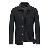 Allthemen Herren Wintermantel Baumwolle Warm Mantel Männer Slim Fit Kurzmantel Winterjacke Freizeit...