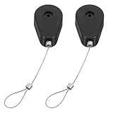 Healvian 2 Stück Diebstahlsichere Kabelbox mit Automatischem Einzug Teleskopisches Stahlkabel 1m...