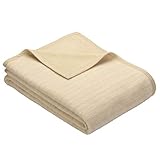 Ibena Fano Sesselschoner 050x200 cm – Sesselschutz wollweiß Creme, toller Sessel Schoner aus...