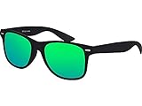 Balinco Sonnenbrille UV400 CAT 3 CE Rubber - mit Federscharnier für Damen & Herren (schwarz -...