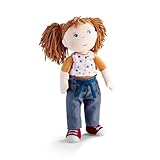 HABA Puppe Malou - 30 cm große Stoffpuppe zum Spielen und Kuscheln - Weiche und waschbare...