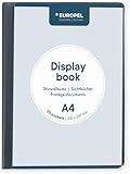 EUROPEL Präsentationsbuch im A4-Format mit 20 Hüllen - Sichtbuch mit Front-View-Inlay - Portfolio-...