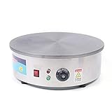 45CM 2800W Crepes Maker Machine Gastronomie Edelstahl 50-400 ℃ ideal für Crêpes, Pancake,...
