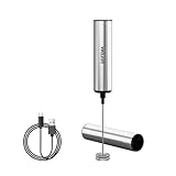 GRIFEMA Milchaufschäumer Stab Elektrisch, Tragbar Milk Frother Aufladbar, 13000 U/min,...