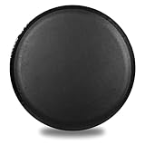 Geloo 16 Zoll Schwarz Reserveradabdeckung, Universal Weiches Leder Reifencover Wasserdicht...