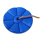 HEALSOPTHY Outdoor Scheibenschaukel aus Robustem Kunststoff mit Traglast Blau Wetterfestes Seil...