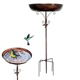 Vogelbad Für Den Außenbereich | Garten Vogelfutterstelle - Stehend Metall-Kugelbrunnen Für Garten...