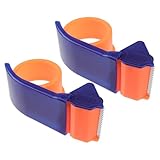 GRIRIW 2 Stück Manuelle Klebebandschneider aus Rostfreiem Edelstahl Kartonverpackungsgerät mit...